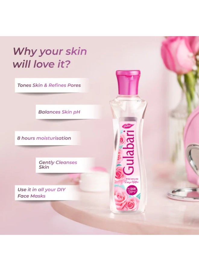 Dabur Gulabari Premium Rose Water with No Paraben for Cleansing and Toning - 250ml - Image 2
